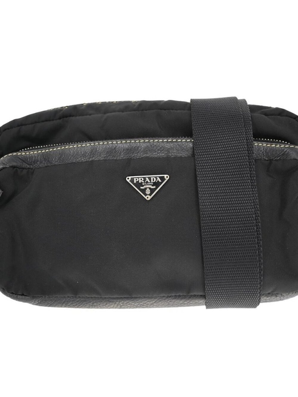 Prada Black Nylon Shoulder Bag 22 NQ07580